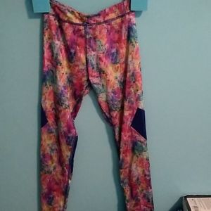 Adidas Colorful Athletic Leggings (youth medium)